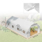 20x10x7ft Walk-in Steeple Greenhouse Outdoor Backyard Plant Seed Growth Tunnel Shed Warm House with 2 Anchor Way White