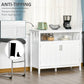 Sideboard Buffet Server Storage Cabinet Console Table with 2 Doors and Adjustable Shelves for Kitchen & Dining Room, White