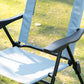 Set of 4 Camping Chairs, Outdoor Folding Lounge Chair Set with 5 Level Adjustable Backrest, Removable Headrest, Armrest for Camping, Backyard, Grey