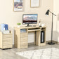 Computer Desk with Storage, Home Office Laptop Table with Shelves and Drawers, Modern Workstation Desk with Keyboard Tray