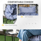 Wicker Egg Chair Outdoor Indoor Rattan Oversized Patio Lounge Chair with 5.5" Cushions and Headrest, Grey
