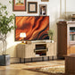 TV Stand Cabinet for TVs up to 55 Inches, TV Unit with Storage Shelves and Cabinets for Living Room, Oak Tone