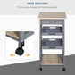 Kitchen Island Rolling Trolley Utility Serving Cart with Drawer Grey