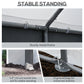 8' x 6' x 7.5' Heavy-duty Walk-in Greenhouse Outdoor Vegetable Plants Growing Warm House Seed Plant Growth Tent Polytunnel Shelter White