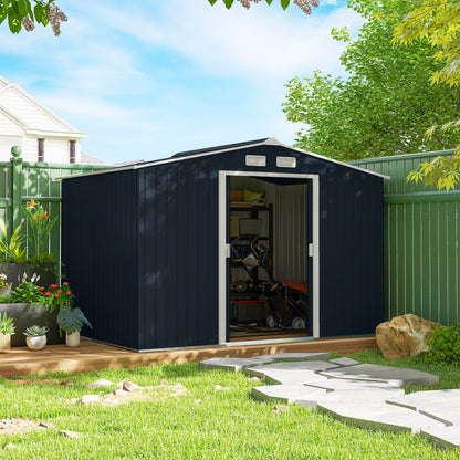 9.1' x 6.4' x 6.3' Garden Shed with Double Doors