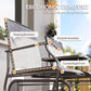 Patio Glider Rocking Chair 2 Person Outdoor Loveseat Rocker Garden Furniture Bench, Grey