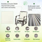 3 Piece Patio Glider Set Outdoor Gliders with Breathable Mesh Seat, Glass Top Table for Garden, Yard, Blue