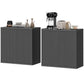 Sideboard Buffet Cabinet Set of 2, Kitchen Cabinet with Soft-Close Door and Adjustable Shelves, Distressed Black Grey