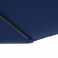 10' Deluxe Patio Umbrella, Outdoor Market Parasol, Banana Hanging Offset Sunshade with Crank, Cross Base, Navy Blue