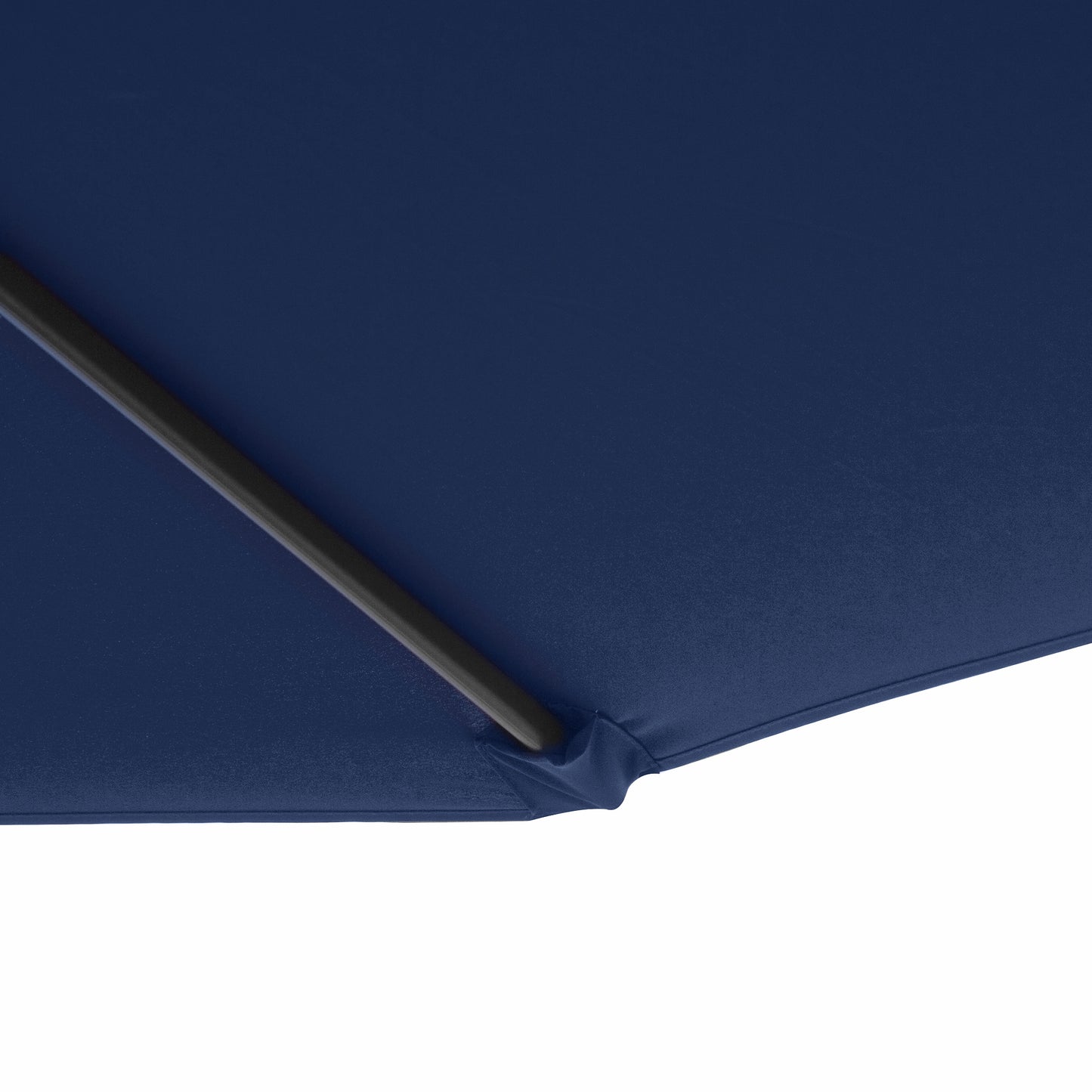 10' Deluxe Patio Umbrella, Outdoor Market Parasol, Banana Hanging Offset Sunshade with Crank, Cross Base, Navy Blue