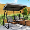 2-Seat Porch Swing with Adjustable Canopy and Dual Seats