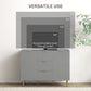Modern Kitchen Storage Cabinet, Sideboard Buffet Cabinet w/ 3 Drawers and Adjustable Shelves for Kitchen Hallway, Grey