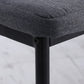 Modern Dining Chairs Set of 4, Upholstered Linen Fabric Kitchen Chairs with Channel Tufting and Metal Legs for Living Room, Dining Room, Bedroom, Grey