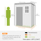 5 x 3FT Garden Shed with Floor, Outdoor Storage Shed with Lockable Door, Window and Vent for Backyard, Patio, Dark Grey