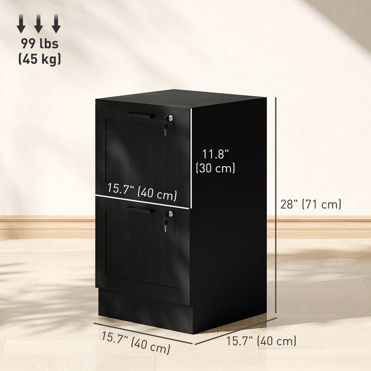 2-Drawer Filing Cabinet with Lock