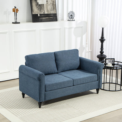 Vintage Chenille Loveseat with Rolled Arms