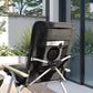 Camping Chairs 2 Pack, Portable Folding Camp Chair with Padded Seat and Bag, Outdoor High Back Recliner, Black