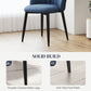 Modern Dining Chairs Set of 4, Upholstered Dining Room Chairs with Metal Legs, Shell Backrest, Padded Seat, Blue