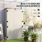 368 Gallon Outdoor Storage Cabinet with Openable Top and Lockable Doors for Lawnmower, Trash Can, Patio Accessories