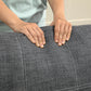 Modern Upholstered Couch, 3 Seater Sofa with Thick Spring Cushions and Deep Seat for Living Room, Dark Grey