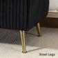 Storage Ottoman Bench, 43 Inch Large Storage Chest with Steel Legs and Padded Seat, Foot Rest, Load 485 lbs, Black