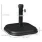 Patio Umbrella Base, 24 lb Heavy Duty Concrete Umbrella Stand, Market Table Umbrella Base Holder for Outdoor, Black