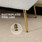 44" Lamb's Wool-Feel Upholstered Bedroom Bench, End of Bed Bench with Thick Padded Cushion and Steel Legs, Cream White