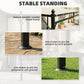 11.5' x 8.2' Outdoor Pergola, Wall Mounted Lean to Pergola with Metal Frame, UPF30+, Garden Gazebo
