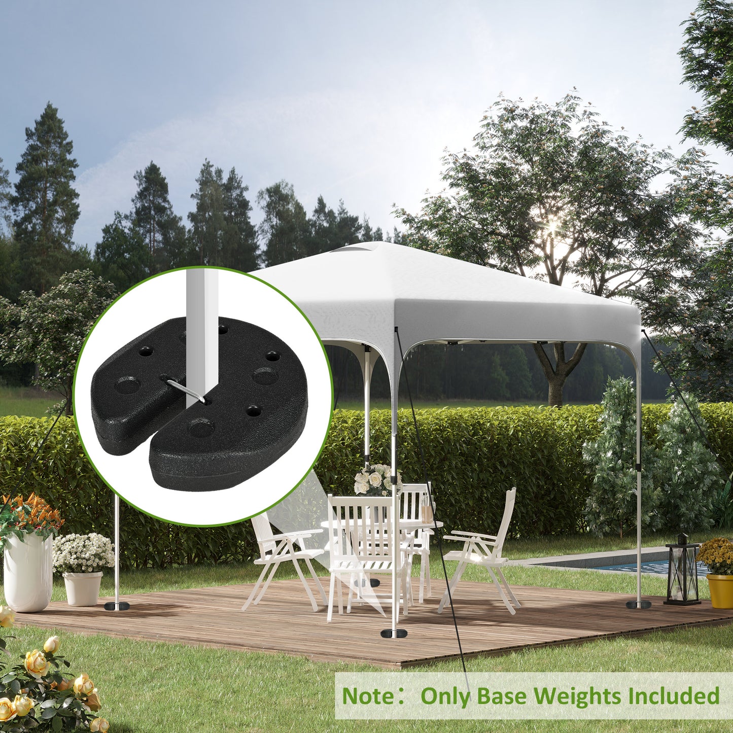 Tent Weights Set of 4, Total 26 LBS Weights for Canopy Gazebo Legs with Reinforced Pins and Carry Belt