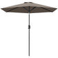 Patio Sun Umbrella, Outdoor Parasol with 6 Ribs, Dark Grey