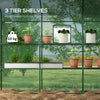 140 x 213 x 190 cm Walk-In Greenhouse with Tiered Shelves