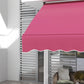 6.6'x5' Manual Retractable Patio Awning Sun Shelter Window Door Deck Canopy, Water Resistant UV Protector, Wine Red
