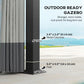 11' x 13' Patio Gazebo, Double Roof Outdoor Gazebo Canopy with Netting & Curtains, Galvanized Metal Frame, Light Grey