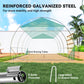 Walk-in Tunnel Greenhouse, Plant Hot House with Sunshade Net, Roll-up Mesh Sidewalls, 2 Doors