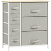 7-Drawer Fabric Dresser with Metal Frame - Light Grey