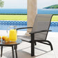 Outdoor Adirondack Chair Muskoka Chair with Aluminum Frame, Mesh Seat, High Back for Garden, Deck, Dark Grey