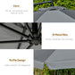 11FT Offset Hanging Patio Umbrella Cantilever Umbrella with Easy Tilt Adjustment, Cross Base and 8 Ribs for Backyard, Poolside, Lawn and Garden, Dark Grey
