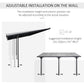 Outdoor Pergola with Adjustable Height, 14ft x 10ft Outdoor Hardtop Pergola Gazebo, Restaurants & Homes, Grey
