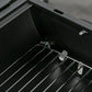 Outdoor Charcoal BBQ Grill, Tabletop Folding Barbecue Grill with Handle, 17.3" x 9.8" x 14", Black