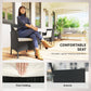 4-Piece Rattan Outdoor Furniture Set Patio Furniture Set with Coffee Table 22.8" W x 21.7" D x 33.5" H Black & Cream