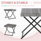 Rattan Coffee Table Folding Patio Outdoor Side Table Wicker for Balcony, Porch, Poolside, 15.75"x15.75"x15.75", Grey