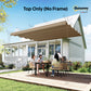 8.2' x 8.4' Tan Retractable Pergola Canopy Replacement