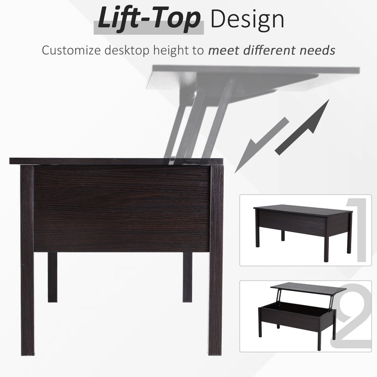 39" Lift-Top Coffee Table with Hidden Storage
