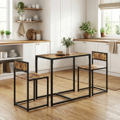Industrial Dining Set for 2