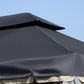 13' x 10' Patio Gazebo, Double Roof Outdoor Gazebo Canopy Shelter with Netting & Curtains, Strong Aluminum Frame, Black