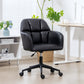 Swivel Office Chair, Faux Leather Desk Chair with Adjustable Height for Living Room, Bedroom, Study, Black
