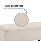Modern Storage Bench, Ottoman with Storage and Lamb's Wool Upholstery for Living Room, Bedroom, Cream White