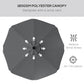 Solar Patio Umbrella with LED and Tilt, Outdoor Market Table Umbrella Parasol with Crank, 10 x 10 ft, Dark Grey