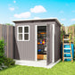 7' x 4' Galvanized Steel Garden Shed with Window