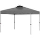 10' x 10' Pop Up Canopy Tent with Airy Top Vents and Wheeled Carry Bag for Outdoor, Garden, Patio, Dark Grey